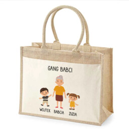 Gang babci - torba z juty na prezent