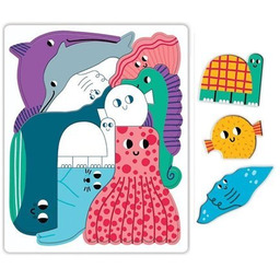 Mudpuppy, puzzle, układanka Wszyscy razem Ocean, 10 el.