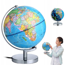 3W1 Globus Obrotowy Lampka Nocna Led Gwiazdy Konstelacji