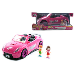 Samochód Różowy Kabriolet Auto Dla Lalek Mini
