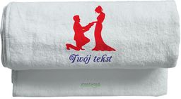 Mały ręcznik Młoda Para z Twoim tekstem 100x50