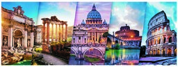 Puzzle panoramiczne Trefl Podróż przez Włochy, 500elementów