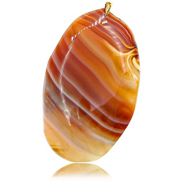 Naturalny Agat Wyjątkowy Wisiorek Złote Srebro Unikat