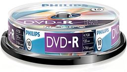Philips DVD-R DM4S6B10F/00 DM4S6B10F/00, Płyty, 4,7 GB, 10