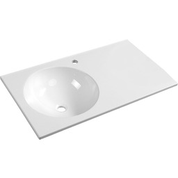 JUNO umywalka kompozytowa 80x47cm, biała, lewa JU080 ZIMOWA