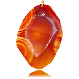 Naturalny Agat Piękny Wisiorek Złote Srebro Unikat