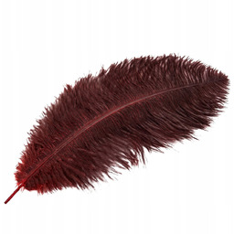 PIÓRO STRUSIE DUŻE DEKORACYJNE BURGUNDOWE 60cm DO WAZONÓW