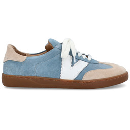 Skórzane barefoot z wiązaniem - TYMOTEO 2165 NIEBIESKIE
