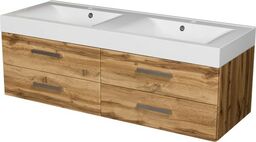 Szafka łazienkowa dąb naturalny 140 cm FOKUS NEW