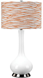 Lampa stołowa Milo Biała / Polerowany nikiel MILO-PN-TL-LORA