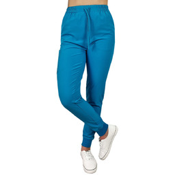 Spodnie medyczne elastyczne turkusowe Comfort Fit roz XXL