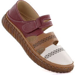 Skórzane półbuty na rzep komfortowe Artiker 58C1500