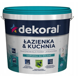 Dekoral Łazienka Kuchnia 5l Farba Biała Maleinak