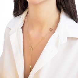 Naszyjnik STAL SZLACHETNA POZŁACANA długi KRAWATKA