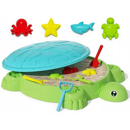 Dziecięca Piaskownica Żółw z Pokrywką Piaskownica Składana +akcesoria