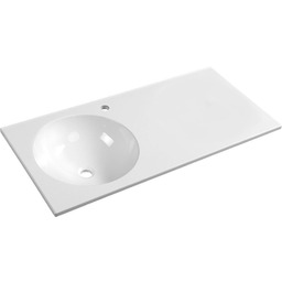 JUNO umywalka kompozytowa 100x47cm, biała, lewa JU101 ZIMOWA