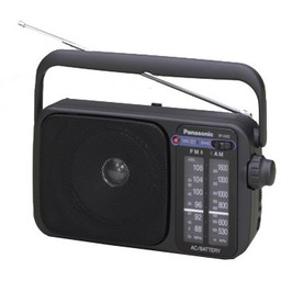 PANASONIC Radio RF-2400D Czarne, Przenośne, Analogowe, Tuner FM/AM,