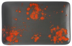 TALERZ PROSTOKĄTNY BLOOM 30 x 20 cm CZARNY