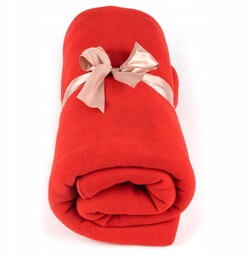 Koc do jogi myga Fleece czerwony