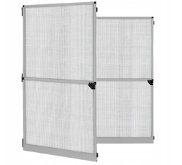 Moskitiera drzwiowa aluminiowa na taras/balkon 120x220 Srebrna