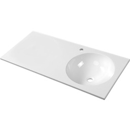 JUNO umywalka kompozytowa 100x47cm, biała, prawa JU102 ZIMOWA