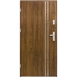 Drzwi zewnętrzne Fluoryt II orzech 90 cm lewe