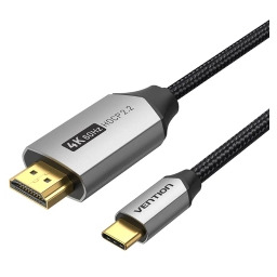 Vention CRBBH USB-C - HDMI 2m Czarny Kabel