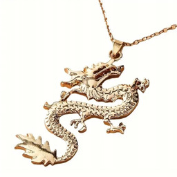 Elegancki Naszyjnik Wisiorek Smok Chiński Dragon Fantasy Mitologia