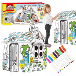 Domek kartonowy do malowania XXL