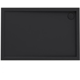 Oltens Superior brodzik 140x80 cm prostokątny akrylowy czarny