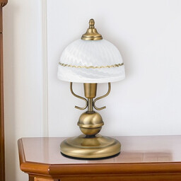 Rabalux Retro lampa stołowa Flossi szklana do sypialni