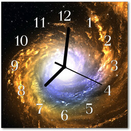 Zegar szklany kwadratowy Kosmos