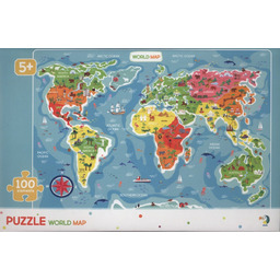 Pierot, puzzle Mapa świata, 100 el.
