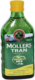 Mollers Tran Norweski o aromacie cytrynowym, 250 ml