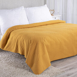 Decodoma Uniwersalna narzuta CHIARA musztardowa 180 x 220