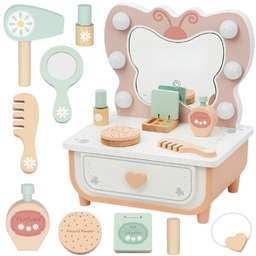 TOOKY TOY Drewniana Toaletka Motyl Akcesoria Lustro