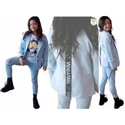 Sportowy, logowany garnitur Voga błękitny 134/140