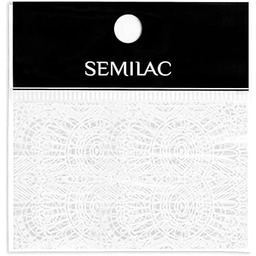 16 Semilac White Koronkowy Transferfolie
