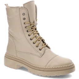 Wasak Beżowe Botki Damskie Wygodne Obuwie