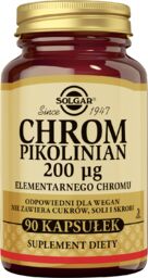 Solgar Chrom pikolinian 200 g, 90 kapsułek