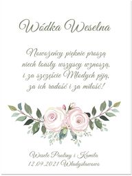 Etykiety personalizowane na butelkę z Wódką Weselną -