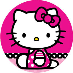Dekoracyjny opłatek tortowy Hello Kitty - 20 cm