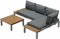 LIVARNO home Narożna kanapa ogrodowa z aluminium