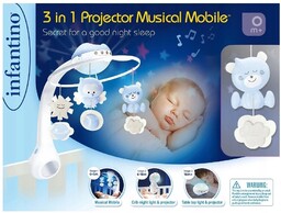 B-kids Infantino karuzela z projektorem i lampką 3w1