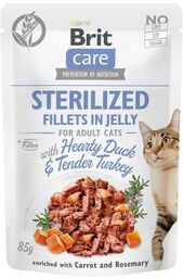 Brit Care Cat Fillets In Jelly Sterilized Duck&Turkey