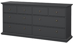 Komoda z szufladami szara mat 184 cm Paris