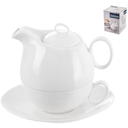 Zestaw do herbaty MONA, 3 części, porcelana, 2