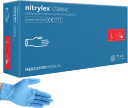 Mercator Medical Rękawice nitrylowe Mercator Nitrylex Classic niebieskie