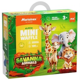 MARIOINEX Klocki elastyczne Mini Waffle Animals Sawanna 907085