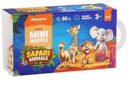 MARIOINEX Klocki elastyczne Mini Waffle Animals Safari 907092